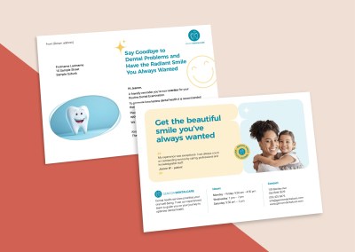 Template design dentist postcard