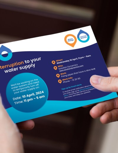 Utility communication postcard